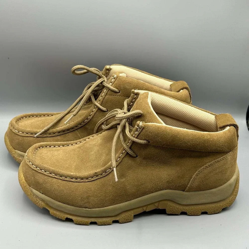 No Boundaries Jose II Chukka Boots Men 9.5‎ Tan Suede Leather Moc Toe 5730146